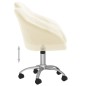 Esszimmerstühle 2 Stk. Drehbar Creme Stoff Esszimmerstühle 2 Stk. Drehbar Creme Stoff