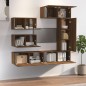 vidaXL 6-tlg. TV-Schrank-Set Braun Eichen-Optik Holzwerkstoff vidaXL 6-tlg. TV-Schrank-Set Braun Eichen-Optik Holzwerkstoff