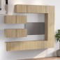 vidaXL 7-tlg. TV-Schrank-Set Sonoma-Eiche Holzwerkstoff vidaXL 7-tlg. TV-Schrank-Set Sonoma-Eiche Holzwerkstoff