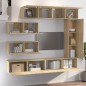 vidaXL 7-tlg. TV-Schrank-Set Sonoma-Eiche Holzwerkstoff vidaXL 7-tlg. TV-Schrank-Set Sonoma-Eiche Holzwerkstoff