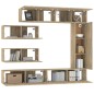 vidaXL 7-tlg. TV-Schrank-Set Sonoma-Eiche Holzwerkstoff vidaXL 7-tlg. TV-Schrank-Set Sonoma-Eiche Holzwerkstoff