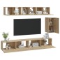 vidaXL 6-tlg. TV-Schrank-Set Sonoma-Eiche Holzwerkstoff vidaXL 6-tlg. TV-Schrank-Set Sonoma-Eiche Holzwerkstoff