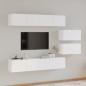 vidaXL 6-tlg. TV-Schrank-Set Weiß Holzwerkstoff vidaXL 6-tlg. TV-Schrank-Set Weiß Holzwerkstoff