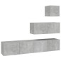 vidaXL 4-tlg. TV-Schrank-Set Betongrau Holzwerkstoff vidaXL 4-tlg. TV-Schrank-Set Betongrau Holzwerkstoff