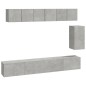 vidaXL 6-tlg. TV-Schrank-Set Betongrau Holzwerkstoff vidaXL 6-tlg. TV-Schrank-Set Betongrau Holzwerkstoff