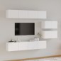 vidaXL 6-tlg. TV-Schrank-Set Hochglanz-Weiß Holzwerkstoff vidaXL 6-tlg. TV-Schrank-Set Hochglanz-Weiß Holzwerkstoff
