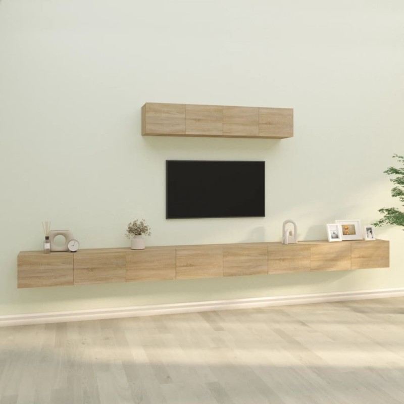 vidaXL 6-tlg. TV-Schrank-Set Sonoma-Eiche Holzwerkstoff vidaXL 6-tlg. TV-Schrank-Set Sonoma-Eiche Holzwerkstoff