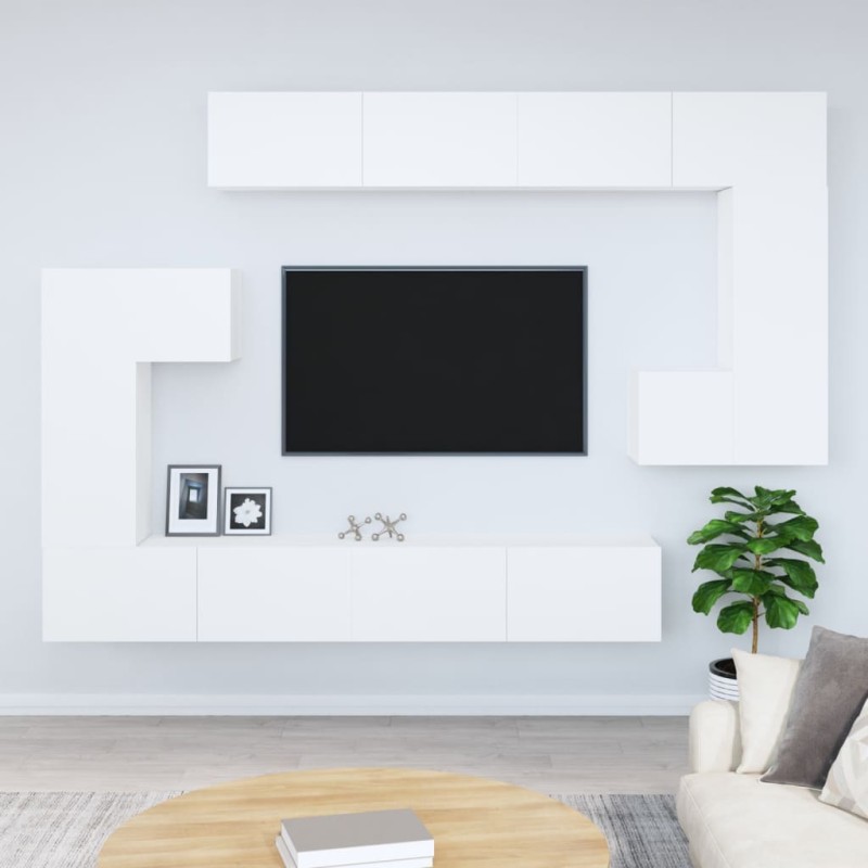 vidaXL TV-Wandschrank Weiß Holzwerkstoff vidaXL TV-Wandschrank Weiß Holzwerkstoff