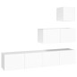 vidaXL 4-tlg. TV-Schrank-Set Weiß Holzwerkstoff vidaXL 4-tlg. TV-Schrank-Set Weiß Holzwerkstoff
