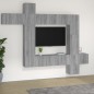 vidaXL 9-tlg. TV-Schrank-Set Grau Sonoma Holzwerkstoff vidaXL 9-tlg. TV-Schrank-Set Grau Sonoma Holzwerkstoff