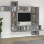 vidaXL 9-tlg. TV-Schrank-Set Grau Sonoma Holzwerkstoff vidaXL 9-tlg. TV-Schrank-Set Grau Sonoma Holzwerkstoff