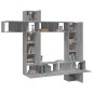 vidaXL 9-tlg. TV-Schrank-Set Grau Sonoma Holzwerkstoff vidaXL 9-tlg. TV-Schrank-Set Grau Sonoma Holzwerkstoff