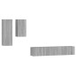 vidaXL 4-tlg. TV-Schrank-Set Grau Sonoma Holzwerkstoff vidaXL 4-tlg. TV-Schrank-Set Grau Sonoma Holzwerkstoff