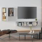 vidaXL 4-tlg. TV-Schrank-Set Grau Sonoma Holzwerkstoff vidaXL 4-tlg. TV-Schrank-Set Grau Sonoma Holzwerkstoff