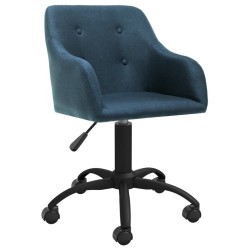 Esszimmerstühle 2 Stk. Drehbar Blau Stoff