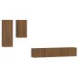vidaXL 4-tlg. TV-Schrank-Set Braun Eichen-Optik Holzwerkstoff vidaXL 4-tlg. TV-Schrank-Set Braun Eichen-Optik Holzwerkstoff