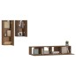 vidaXL 4-tlg. TV-Schrank-Set Braun Eichen-Optik Holzwerkstoff vidaXL 4-tlg. TV-Schrank-Set Braun Eichen-Optik Holzwerkstoff