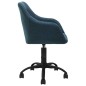 Esszimmerstühle 2 Stk. Drehbar Blau Stoff Esszimmerstühle 2 Stk. Drehbar Blau Stoff