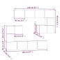 vidaXL TV-Wandschrank Hochglanz-Weiß Holzwerkstoff vidaXL TV-Wandschrank Hochglanz-Weiß Holzwerkstoff