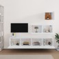 vidaXL 4-tlg. TV-Schrank-Set Hochglanz-Weiß Holzwerkstoff vidaXL 4-tlg. TV-Schrank-Set Hochglanz-Weiß Holzwerkstoff