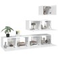 vidaXL 4-tlg. TV-Schrank-Set Hochglanz-Weiß Holzwerkstoff vidaXL 4-tlg. TV-Schrank-Set Hochglanz-Weiß Holzwerkstoff