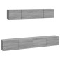 vidaXL 4-tlg. TV-Schrank-Set Grau Sonoma Holzwerkstoff vidaXL 4-tlg. TV-Schrank-Set Grau Sonoma Holzwerkstoff