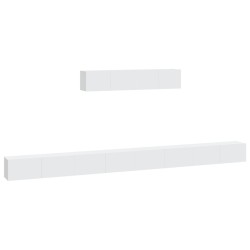 vidaXL 6-tlg. TV-Schrank-Set Weiß Holzwerkstoff