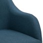 Esszimmerstühle 2 Stk. Drehbar Blau Stoff Esszimmerstühle 2 Stk. Drehbar Blau Stoff