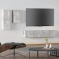 vidaXL 4-tlg. TV-Schrank-Set Betongrau Holzwerkstoff vidaXL 4-tlg. TV-Schrank-Set Betongrau Holzwerkstoff