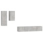 vidaXL 4-tlg. TV-Schrank-Set Betongrau Holzwerkstoff vidaXL 4-tlg. TV-Schrank-Set Betongrau Holzwerkstoff