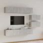 vidaXL 6-tlg. TV-Schrank-Set Betongrau Holzwerkstoff vidaXL 6-tlg. TV-Schrank-Set Betongrau Holzwerkstoff