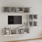 vidaXL 6-tlg. TV-Schrank-Set Betongrau Holzwerkstoff vidaXL 6-tlg. TV-Schrank-Set Betongrau Holzwerkstoff