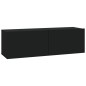 vidaXL 4-tlg. TV-Schrank-Set Schwarz Holzwerkstoff vidaXL 4-tlg. TV-Schrank-Set Schwarz Holzwerkstoff