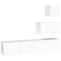 vidaXL 4-tlg. TV-Schrank-Set Weiß Holzwerkstoff vidaXL 4-tlg. TV-Schrank-Set Weiß Holzwerkstoff