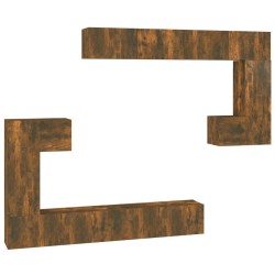 vidaXL TV-Wandschrank Räuchereiche Holzwerkstoff