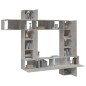 vidaXL 9-tlg. TV-Schrank-Set Betongrau Holzwerkstoff vidaXL 9-tlg. TV-Schrank-Set Betongrau Holzwerkstoff