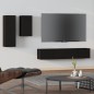 vidaXL 4-tlg. TV-Schrank-Set Schwarz Holzwerkstoff vidaXL 4-tlg. TV-Schrank-Set Schwarz Holzwerkstoff