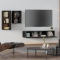 vidaXL 4-tlg. TV-Schrank-Set Schwarz Holzwerkstoff vidaXL 4-tlg. TV-Schrank-Set Schwarz Holzwerkstoff
