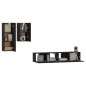 vidaXL 4-tlg. TV-Schrank-Set Schwarz Holzwerkstoff vidaXL 4-tlg. TV-Schrank-Set Schwarz Holzwerkstoff