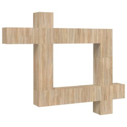vidaXL 9-tlg. TV-Schrank-Set Sonoma-Eiche Holzwerkstoff