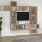 vidaXL 9-tlg. TV-Schrank-Set Sonoma-Eiche Holzwerkstoff vidaXL 9-tlg. TV-Schrank-Set Sonoma-Eiche Holzwerkstoff
