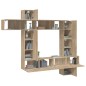 vidaXL 9-tlg. TV-Schrank-Set Sonoma-Eiche Holzwerkstoff vidaXL 9-tlg. TV-Schrank-Set Sonoma-Eiche Holzwerkstoff