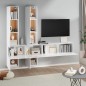 vidaXL TV-Wandschrank Hochglanz-Weiß Holzwerkstoff vidaXL TV-Wandschrank Hochglanz-Weiß Holzwerkstoff