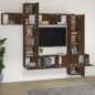 vidaXL 9-tlg. TV-Schrank-Set Braun Eichen-Optik Holzwerkstoff vidaXL 9-tlg. TV-Schrank-Set Braun Eichen-Optik Holzwerkstoff