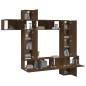 vidaXL 9-tlg. TV-Schrank-Set Braun Eichen-Optik Holzwerkstoff vidaXL 9-tlg. TV-Schrank-Set Braun Eichen-Optik Holzwerkstoff