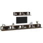 vidaXL 6-tlg. TV-Schrank-Set Braun Eichen-Optik Holzwerkstoff vidaXL 6-tlg. TV-Schrank-Set Braun Eichen-Optik Holzwerkstoff