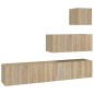 vidaXL 4-tlg. TV-Schrank-Set Sonoma-Eiche Holzwerkstoff vidaXL 4-tlg. TV-Schrank-Set Sonoma-Eiche Holzwerkstoff