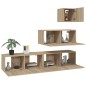 vidaXL 4-tlg. TV-Schrank-Set Sonoma-Eiche Holzwerkstoff vidaXL 4-tlg. TV-Schrank-Set Sonoma-Eiche Holzwerkstoff
