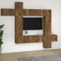 vidaXL 9-tlg. TV-Schrank-Set Räuchereiche Holzwerkstoff vidaXL 9-tlg. TV-Schrank-Set Räuchereiche Holzwerkstoff