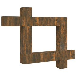 vidaXL 9-tlg. TV-Schrank-Set Räuchereiche Holzwerkstoff